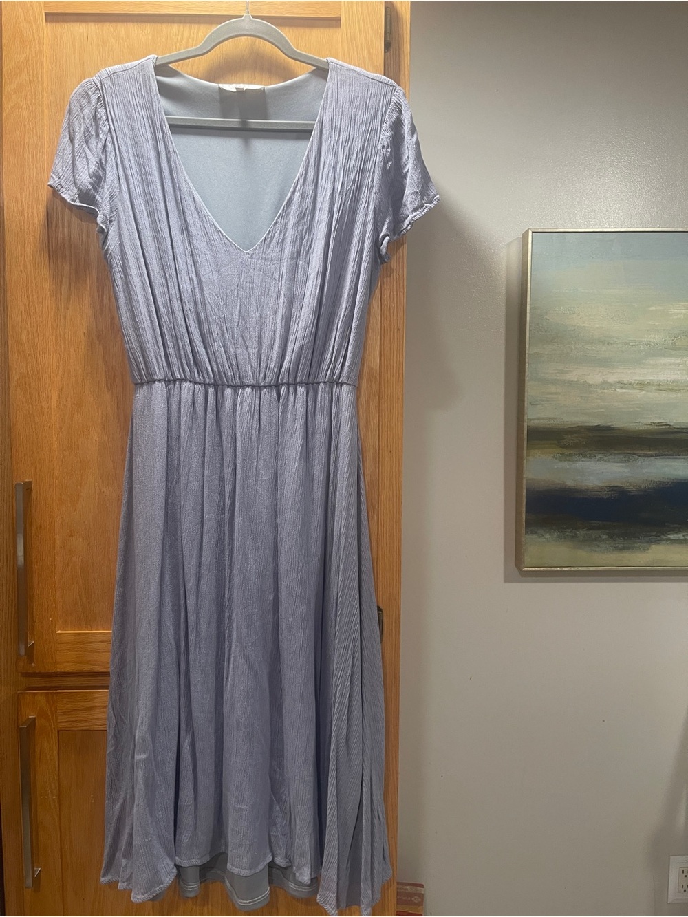 Wayf Light Slate Blue Midi Dress